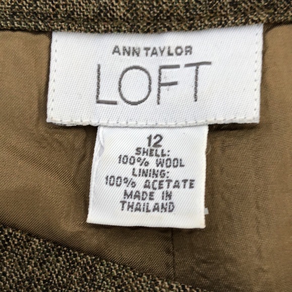Ann Taylor Loft Tweed Wide Leg Trousers - Picture 5 of 9